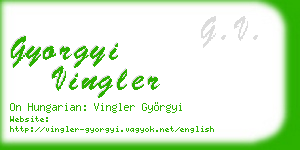 gyorgyi vingler business card